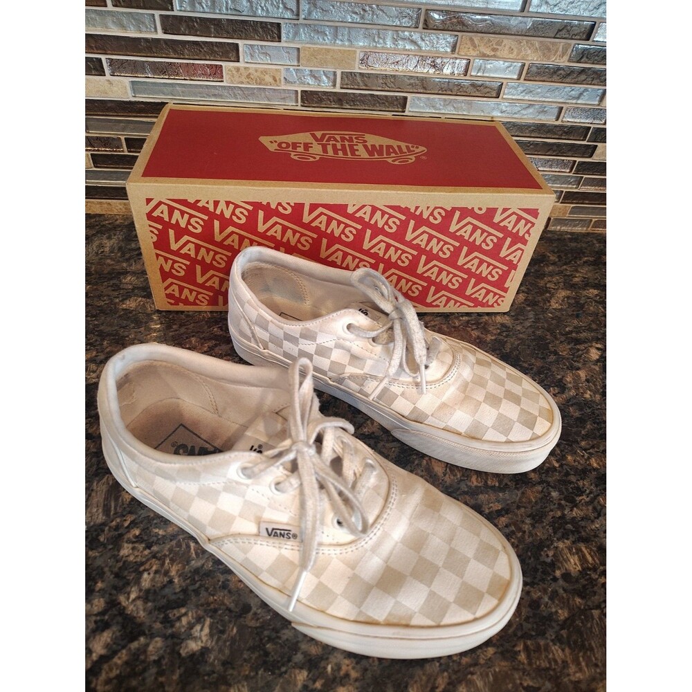 Vans Doheny Checkerboard White White Womens Size 7 Low Top Sneakers VN0A3MVZW51